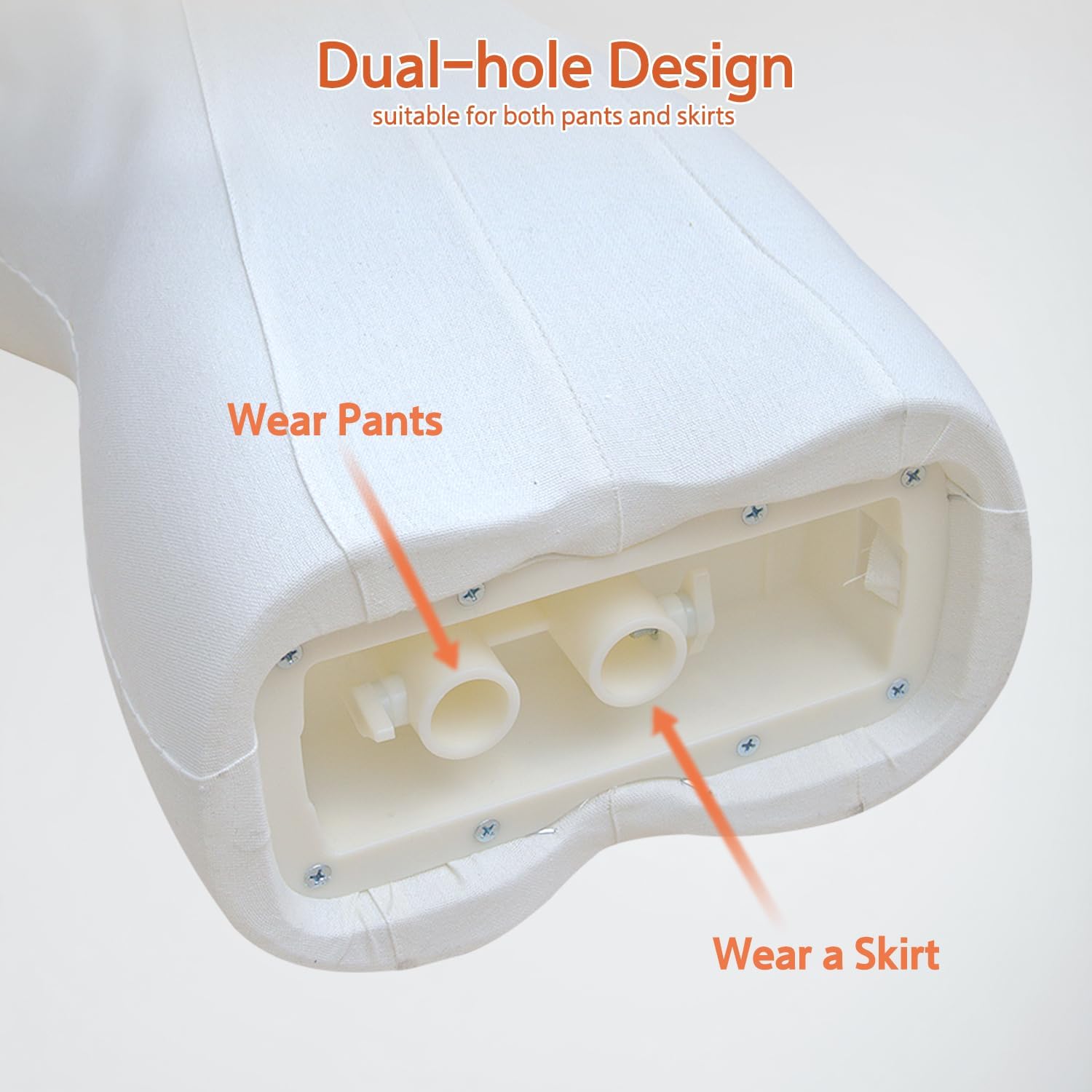 Sewing Adjustable Mannequin Torso for Female: Adjustable Height from 47.2 to 74.8 Inch Mannequin - Pinnable Female Dress Form with Support Metal Base for Dress Display and Sewing.