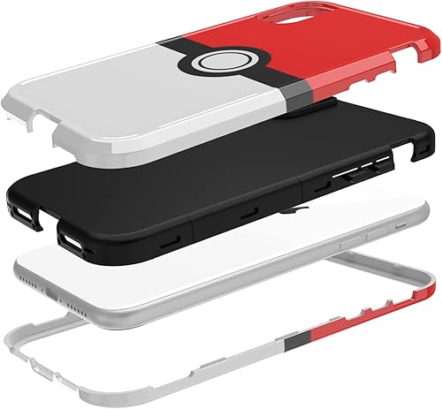 Miniatura 3 de Funda para Motorola Moto G Stylus 5G 2022  Anime Cartoon Kawaii Rojo y Blanco Patrón de bola de PC duro e interior de silicona híbrida Dual Armor