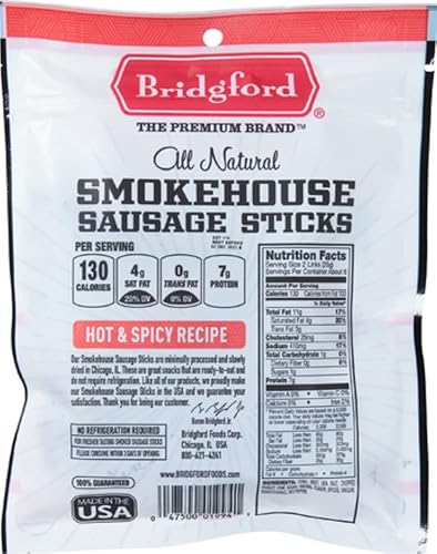 Miniatura 25 de Bridgford Smokehouse - Palitos de salchicha Teriyaki de 5 onzas, paquete de 2 – Hecho con carne de res y cerdo – Sin gluten y alto contenido
