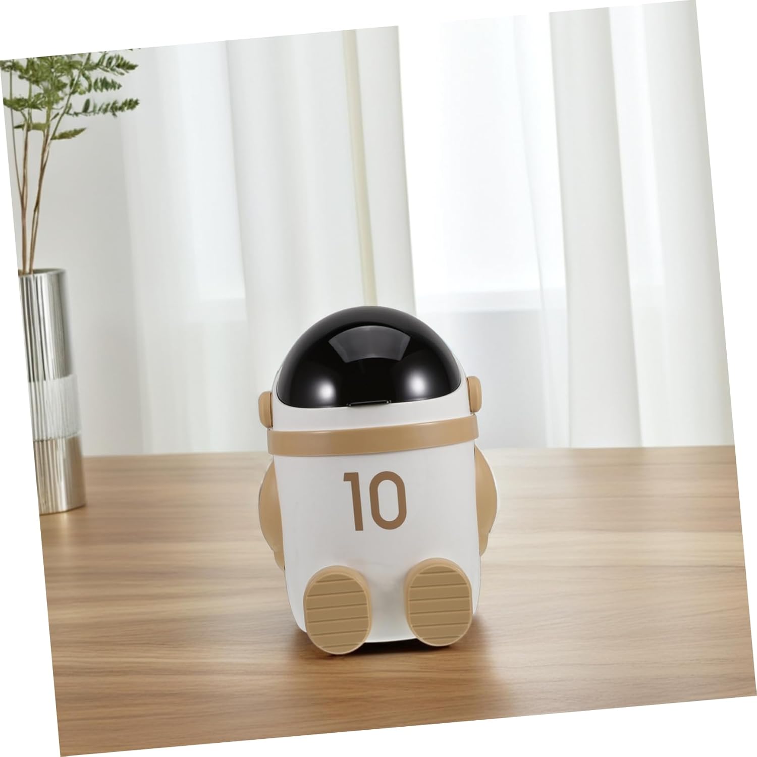 Space Astronaut Car Trash Can Lid for Waste Basket Lid for Car Interior Easy Clean Rubbish Bin for SUV