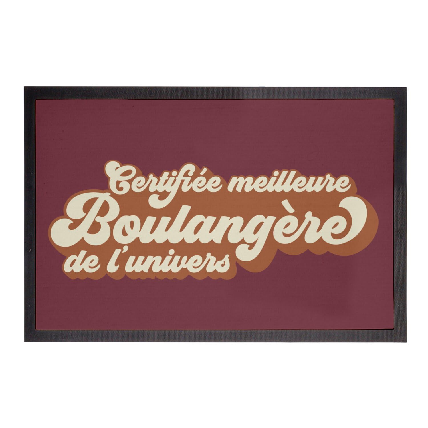 Paillasson rouge boulangère 60x40cm pour l'entrée d'un artisan