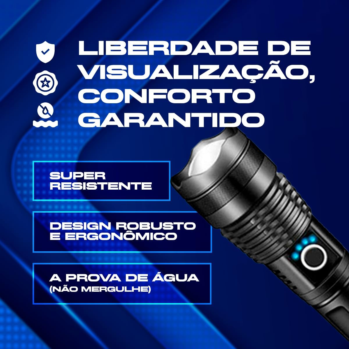 Lanterna Tática T9 Led Recarregável P50 USB Super Potente Zoom Longo Alcance para Trilhas Pesca Vigilante Acampamento Fazenda Caça Lanterna Tática T9 Led Recarregável P50 USB Super Potente Zoom Longo Alcance para Trilhas Pesca Vigilante Acampamento Fazenda Caça