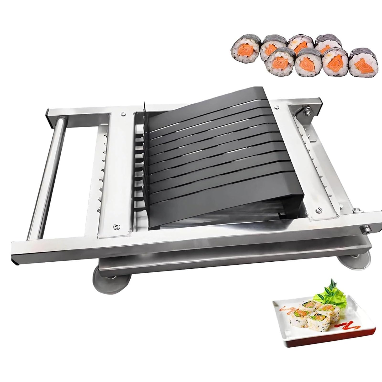 Affettatrice per sushi a 12 segmenti, in acciaio inox, per sushi e riso, per ristoranti giapponesi, casa