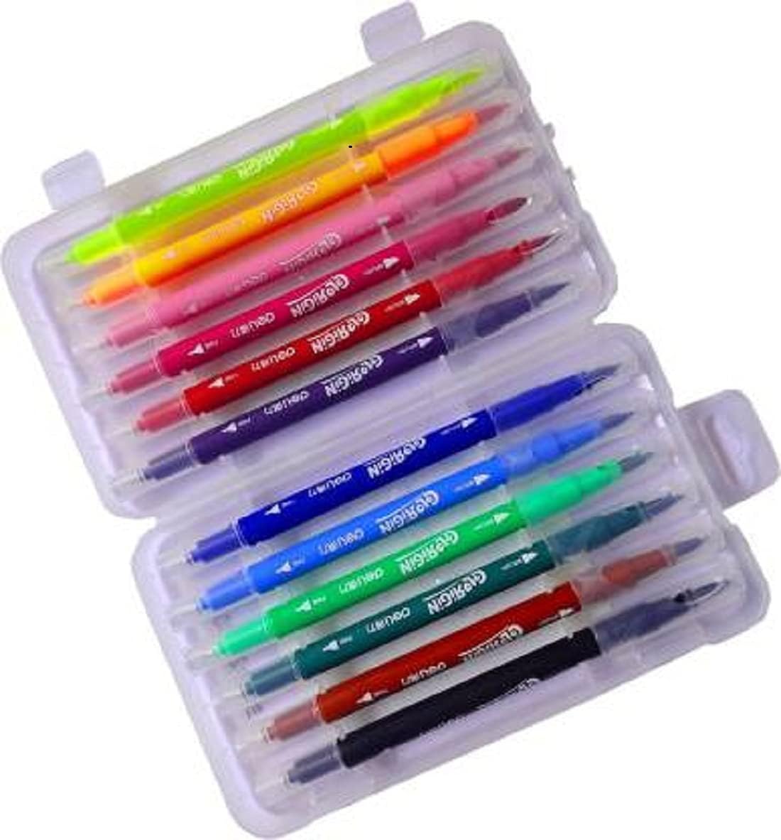 KIVYA Colouring sketch pens for kids drawaing, painting Artistic watercolor brush Marker Pen for girls/boys - 12 sketch pens