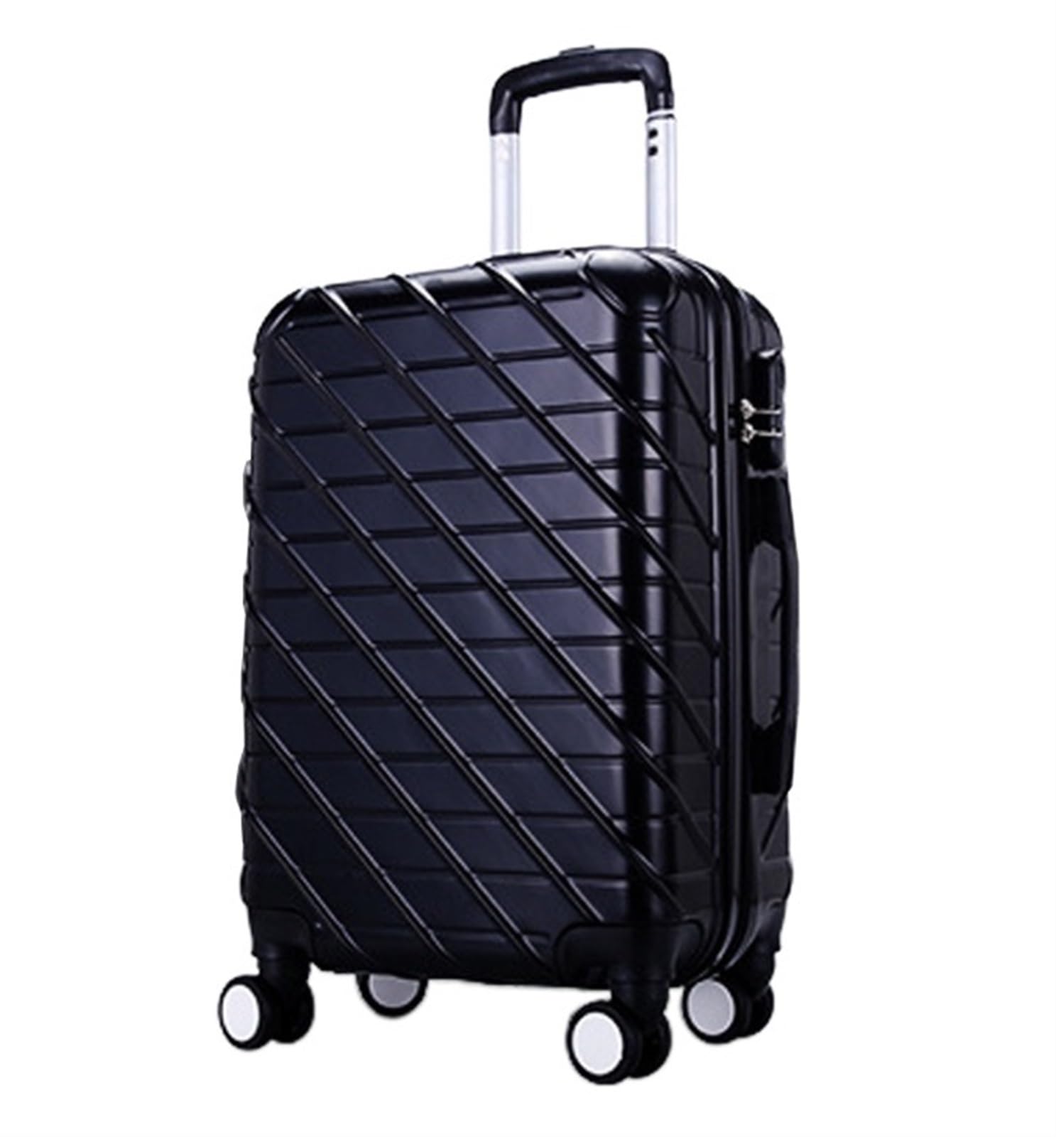 Walizka Podróżna Carry On Bagaż Z Spinner Wheels Bagaż Walizka Podróżna Hardshell Lekka Bagaż Kabinowy (Color : Black, Size : 24inch)