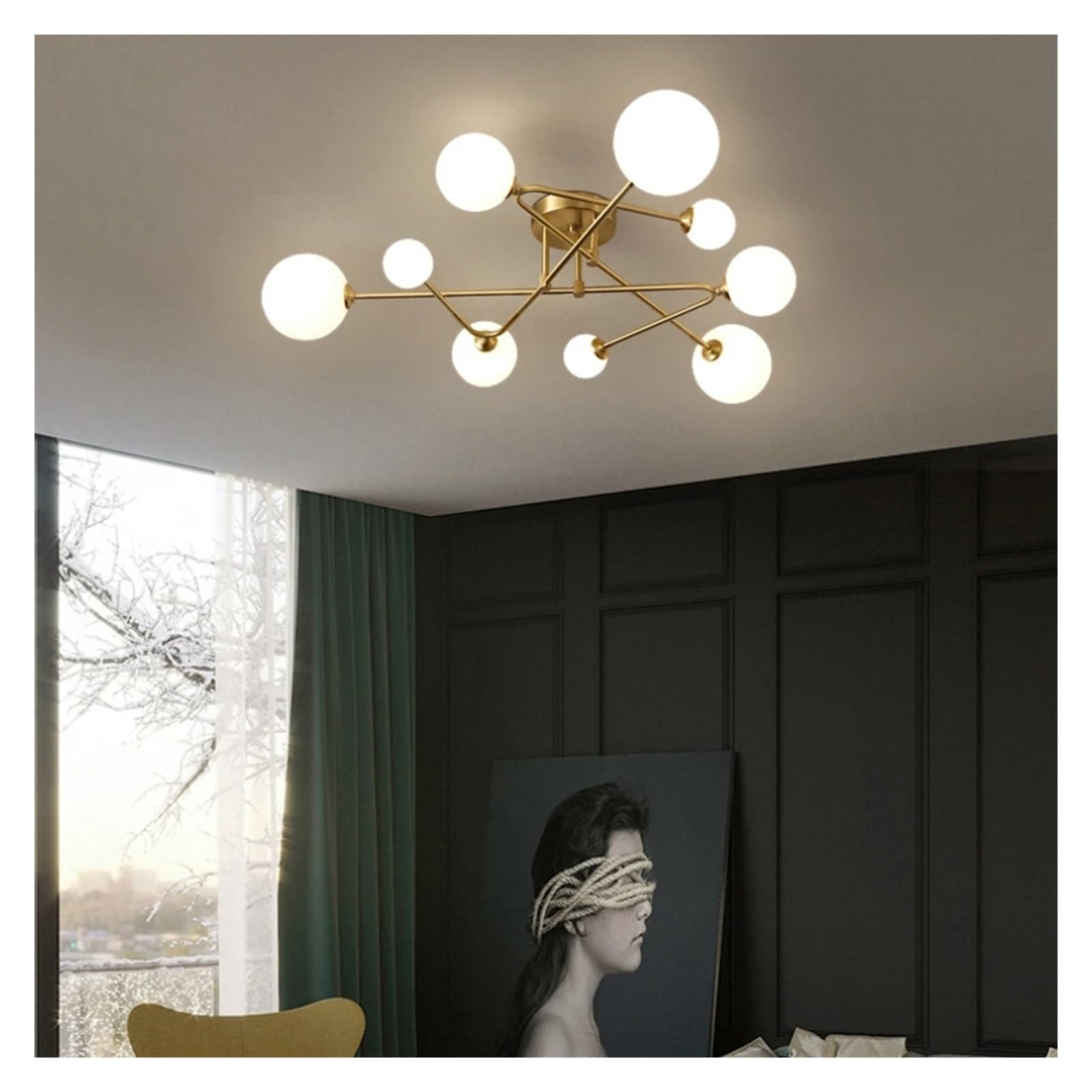 LYMSXAZOU Chandelier Lighting Fixtures, Modern LED Hanging Lights for Living Room and Dining Room, Stylish Indoor Decor