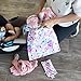 Bumkins Waterproof Wet Bag for Baby, Travel, Swim Suit, Cloth Diapers, Pump Parts, Pool, Beach, Gym Clothes, Toiletry, Hook to Stroller, Daycare, Zip Reusable Wetdry Packing Pouch, Watercolors Floral