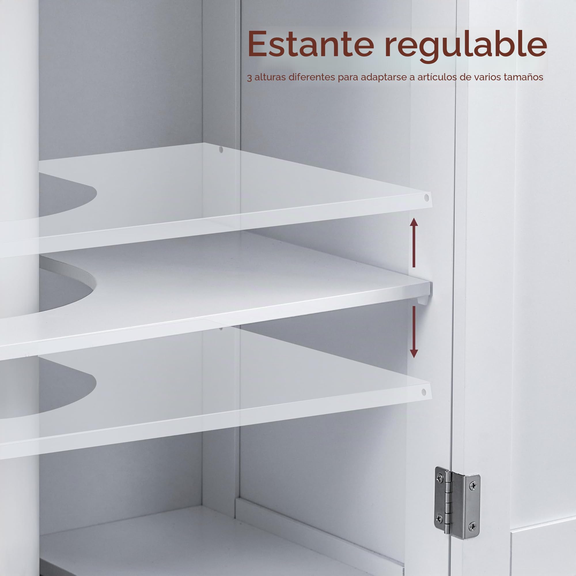 Home Discount Priano bajo Fregadero Armario de baño de pie Unidad de Almacenamiento Armario para Lavabo, Color Blanco