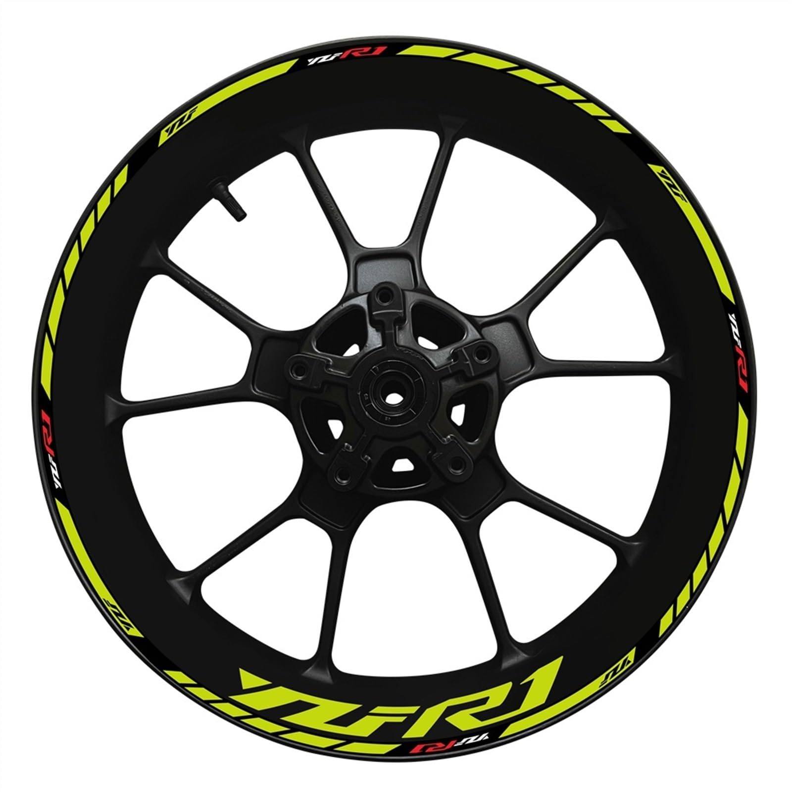 Motorcycle Wheel Hub YZF R1 Decal Decoration Set Rim Modification Reflective Sticker for Yamaha YZFR1 2022 Decorative(Color17)