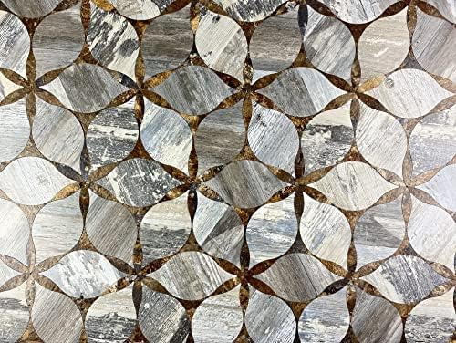 Abolos Versatile Luxury 10x13 Vinyl Flower Peel & Stick Wall & Floor Tile (Multifinish Wood & Agate)