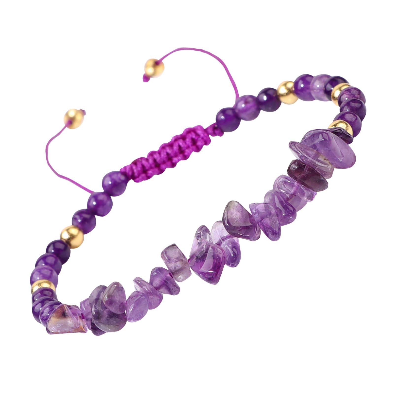 WGXIA 6mm 4mm Naturstein Rosenquarz Armband für Damen Glücks