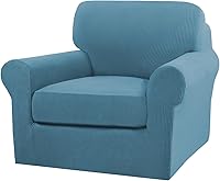 Vista 124 de Turquoize 2 fundas para silla, fundas para silla de sala de estar, sofá, funda de sofá con fundas de cojín individuales, fundas de muebles