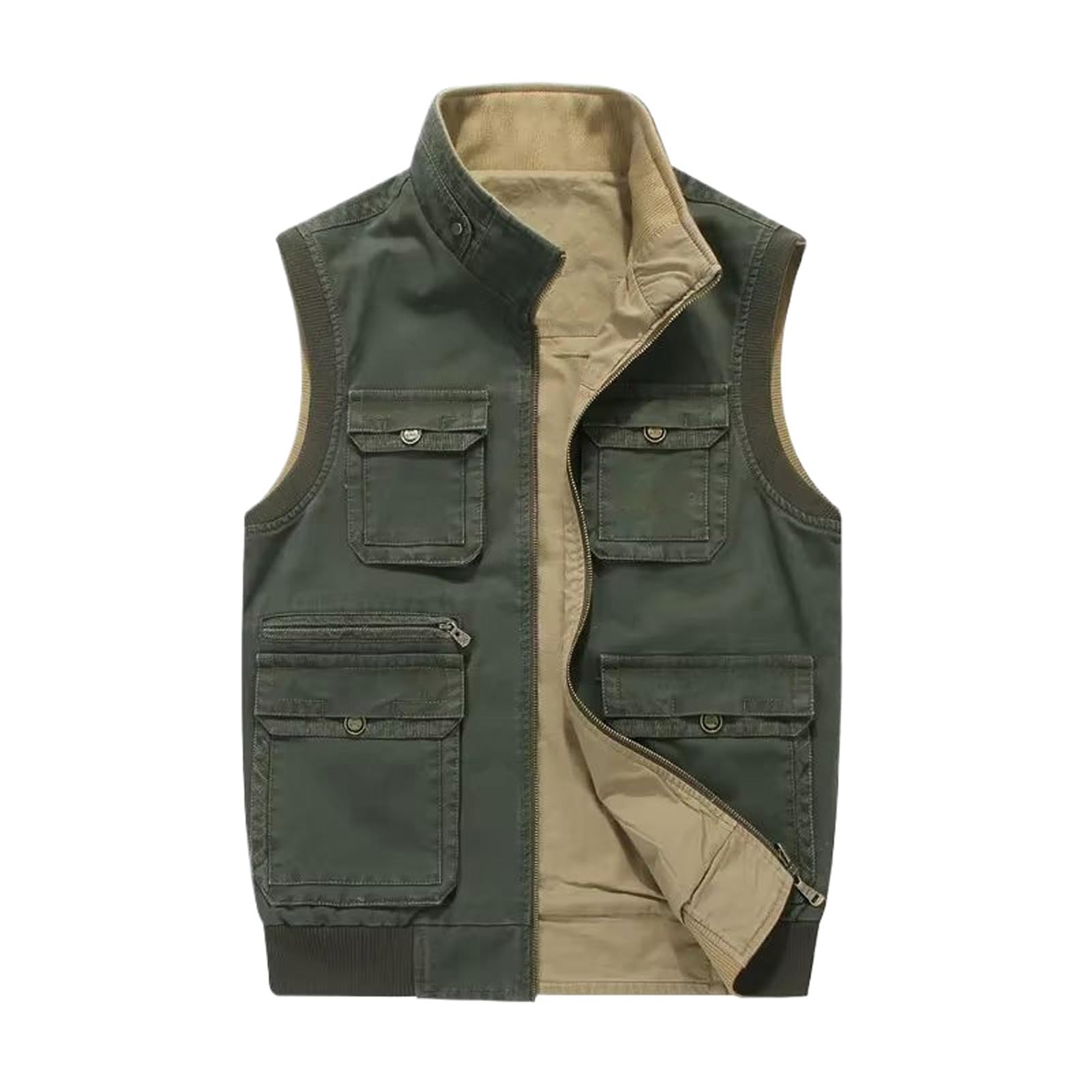 Chaleco de pesca reversible para hombre que evita cargar mochilas pesadas 8