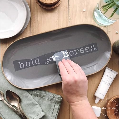 Miniatura 5 de A Maker's Studio - Hoja de plantilla de malla adhesiva reutilizable, ideal para manualidades y manualidades, adecuada para pinturas y tintas,