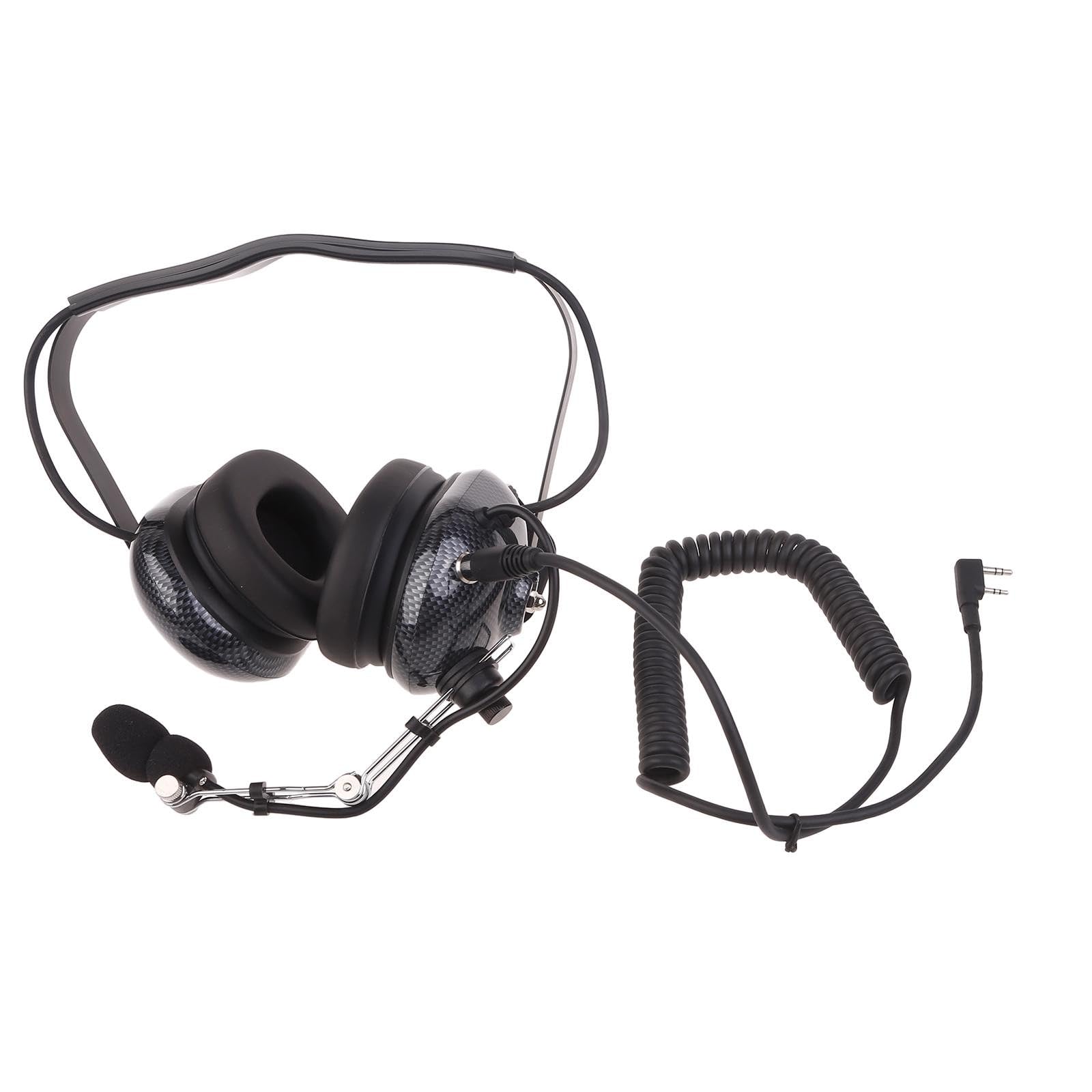 Auriculares con micrófono integrado, experiencia de comunicación mejorada, cable en espiral de 2 pines a 5 pines, control de volumen