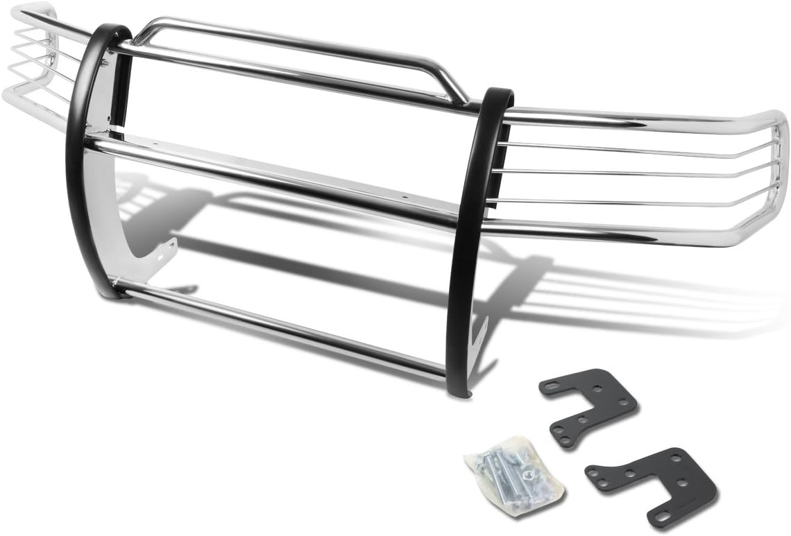 Auto Dynasty Compatible with Dodge Ram Pickup Truck Front Bumper Protector Brush Grille Guard (Chrome)