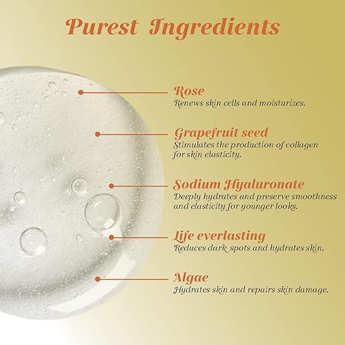 Miniatura 3 de Shankara Daily Repair Serum Rose para piel seca irritada con rosa, algas y pomelo - Suero hidratante perfecto para el cuidado de la cara y la piel