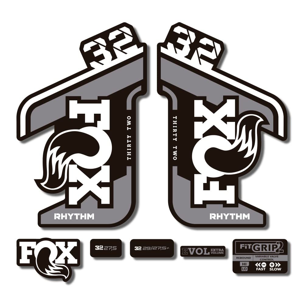 Autocollants Fox 32 Rhythm 2021 blanc 1 cm pour fourche de vélo