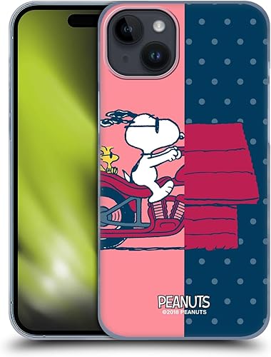 Miniatura 283 de Head Case Designs Carcasa rígida con licencia oficial de Peanuts Snoopy Pirate Halfs and Laughs compatible con Apple iPhone 15 Snoopy Pirata,Charlie