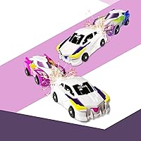 Vista 4 de Paquete de 2 juguetes de automóvil de unicornio transformador de colisión magnética, autos transformadores que chocan contra un unicornio, regalo