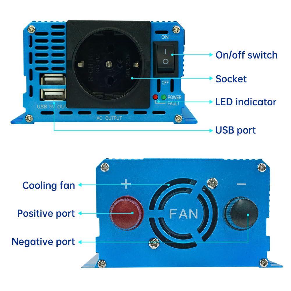 Produktbild von Seamuing 3000W Wechselrichter DC 12V Auf AC 240V Modifizierte