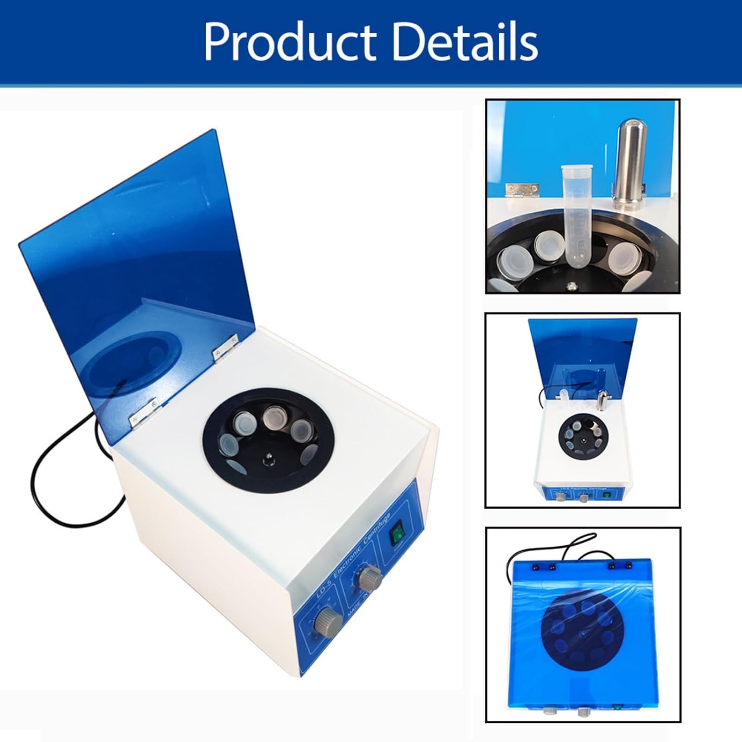 110V Lab Electric Benchtop Centrifuge Machine LD-5 Desktop 8 * 50ml Lab Centrifuges Timer & Speed Control 4000rpm