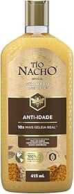 Tío Nacho Shampoo Anti-idade Antiqueda Natural com Geleia Real Concentrada – Reparação dos Fios Fragilizados, Crescimento Saudável e Nutrição Capilar 415ml