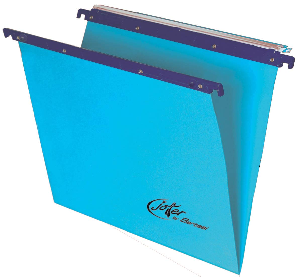 Set di 25 cartelle sospese per cassetto, fondo V, colore: Blu