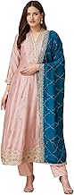 MOKOSH Women's Silk Embroidered Kurta Pant Dupatta Set (DM-474)