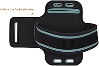 Vista 5 de Mixxfit - Funda ajustable para brazalete, color negro, compatible con Android Google y iPhone de 6.5 x 4 pulgadas