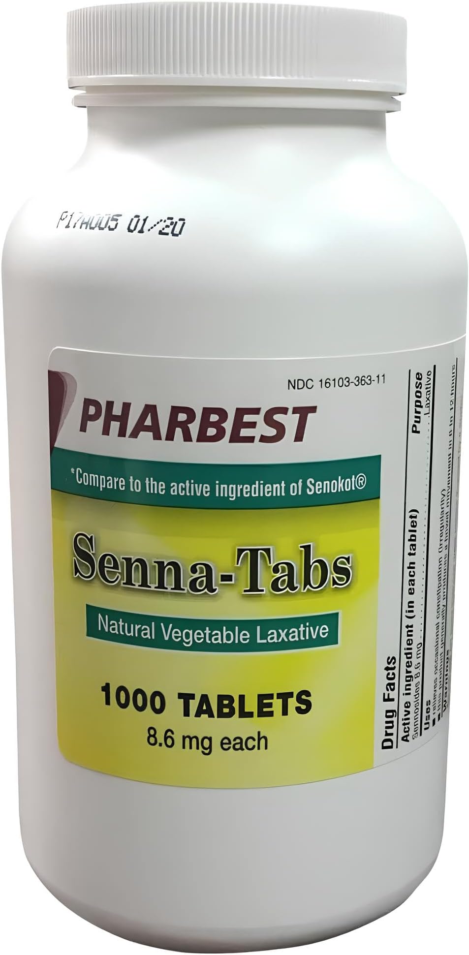 PHARBEST Sennamg Natural Vegetable Laxative Tablets