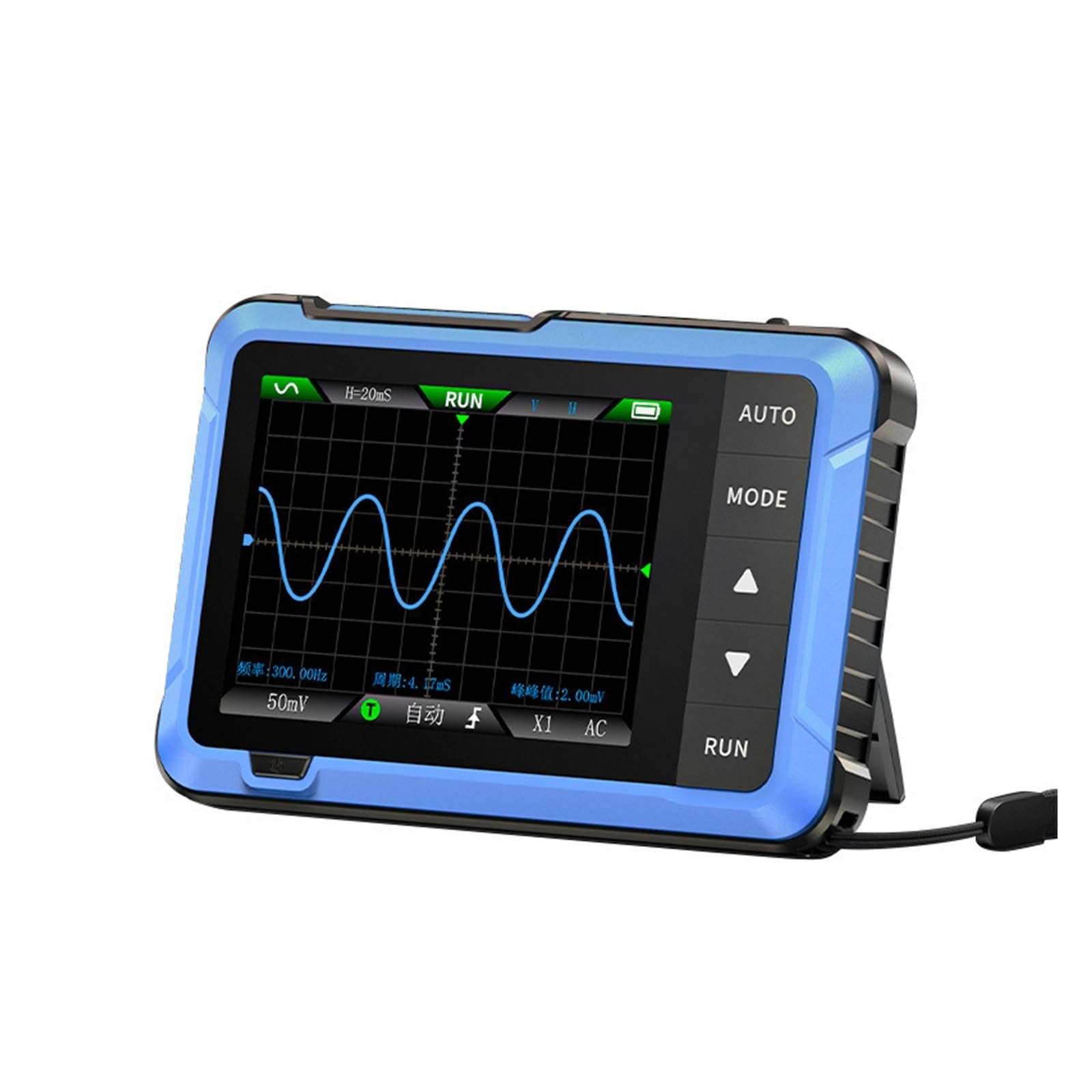 Osciloscopio portátil, Osciloscopio digital portátil DSO510 de 10 MHz, 48 MS/s con herramienta prueba forma onda 50 kHz