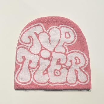 Y2K Beanie for Women Cap Hip Hop Graphic Hats 90s Fashion Decoration Warm Caps Men Knitted Winter Beanies