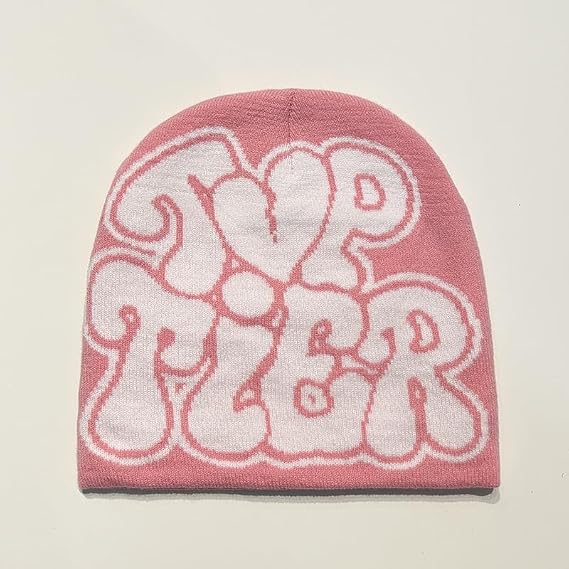 Y2K Beanie for Women Cap Hip Hop Graphic Hats 90s Fashion Decoration Warm Caps Men Knitted Winter Beanies
