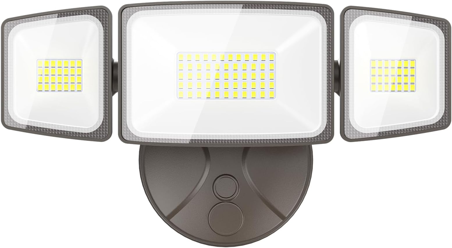 Onforu 55W LED Security Light, 5500LM Super Bright Outdoor Flood Light Fixture with 3 Adjustable Heads, IP65 Waterproof, 6500K White Wall Mount Exterior Security Light for Eave, Yard, Garden, Porch