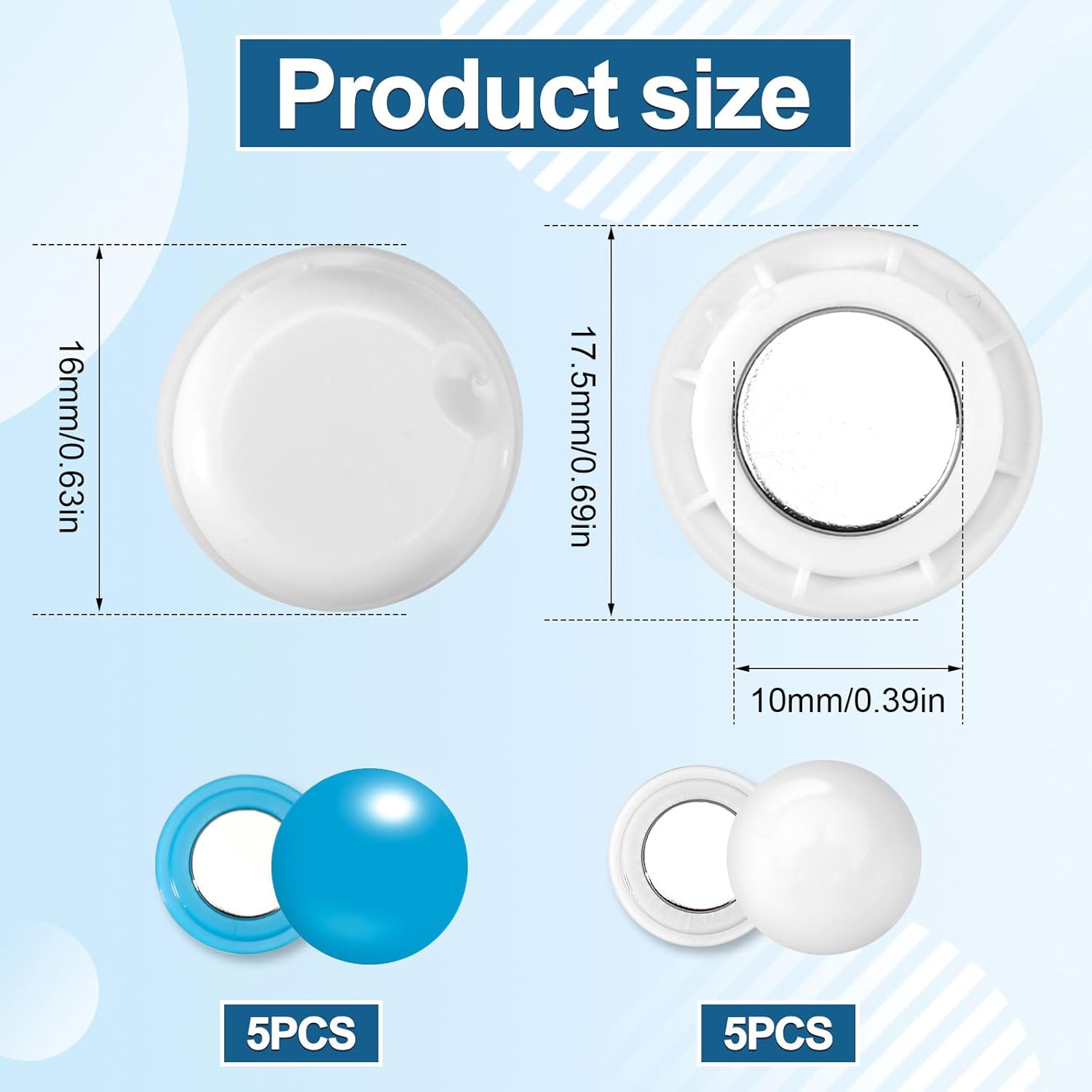 10 Pairs Running Bib Magnets, Magnetic Race Bib Clips Marathon Bib Clips Running Bib Buckles Bib Fasteners for Runners Running Accessories for Triathlon Run Cycling