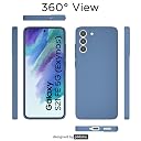 Pikkme Back Cover for Samsung Galaxy S21 FE 5G | Slim Soft Matte Silicone Cover with Camera Protection & Shockproof Bumper Case (Blue) gallery image