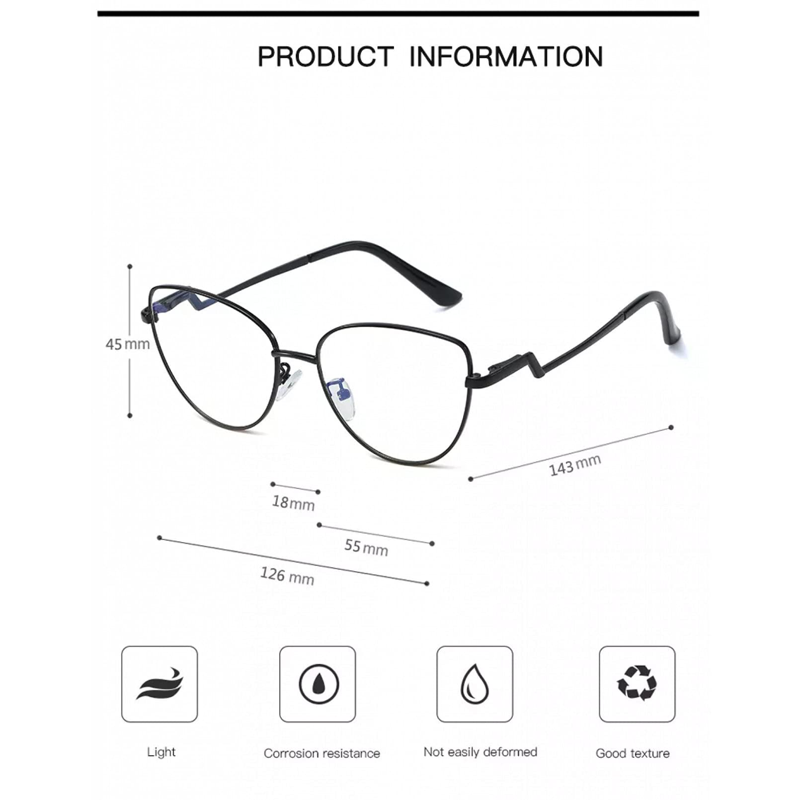 BAJIE Sonnenbrille New Literary and Art Anti-Blaulicht Schutzbrille Brillengestell Damen Trendy Craftsmanship Spiegelbeine Flacher Spiegel Blau Ligh
