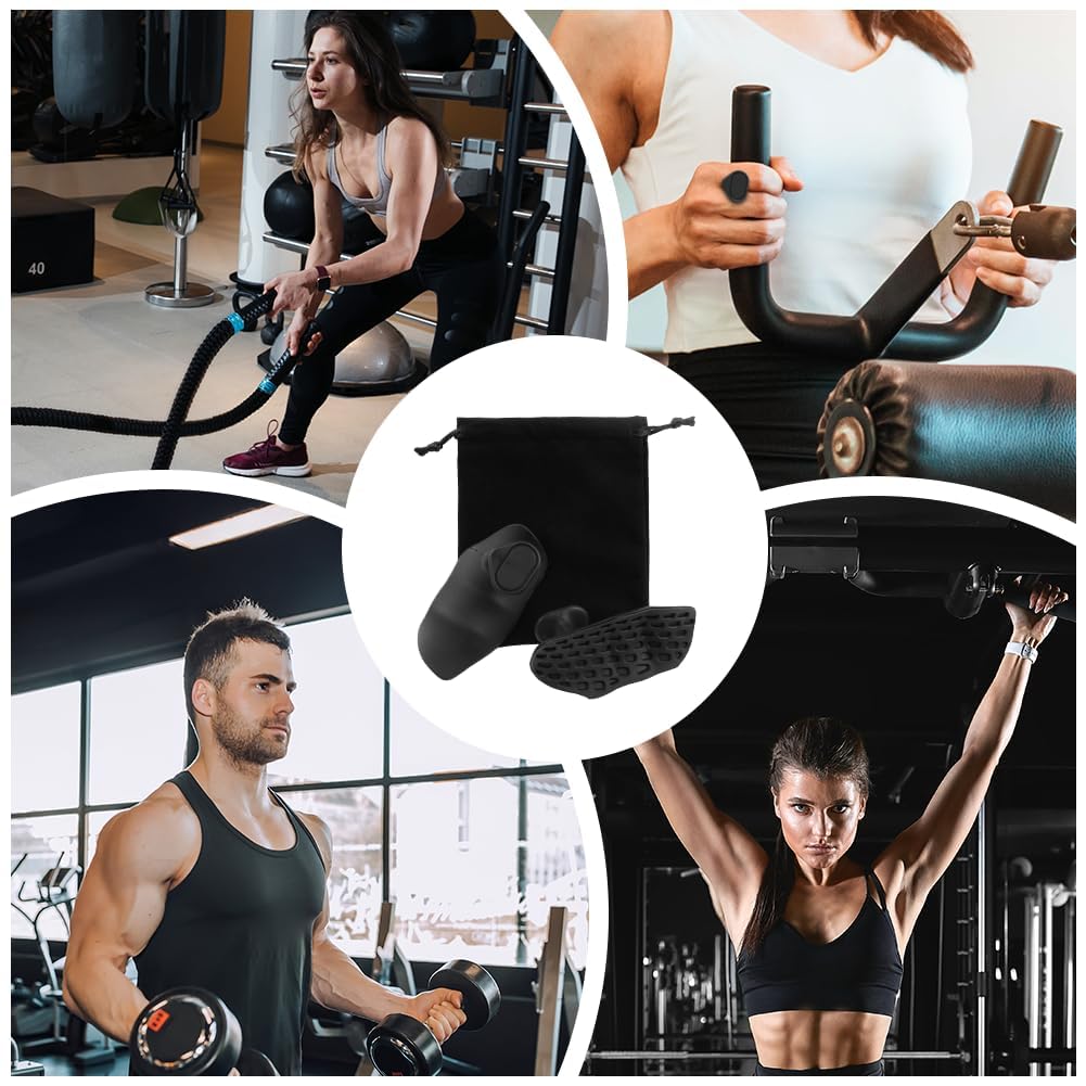 flintronic Impugnature da Palestra Antiscivolo in Silicone per Sollevamento Pesi e Trazioni