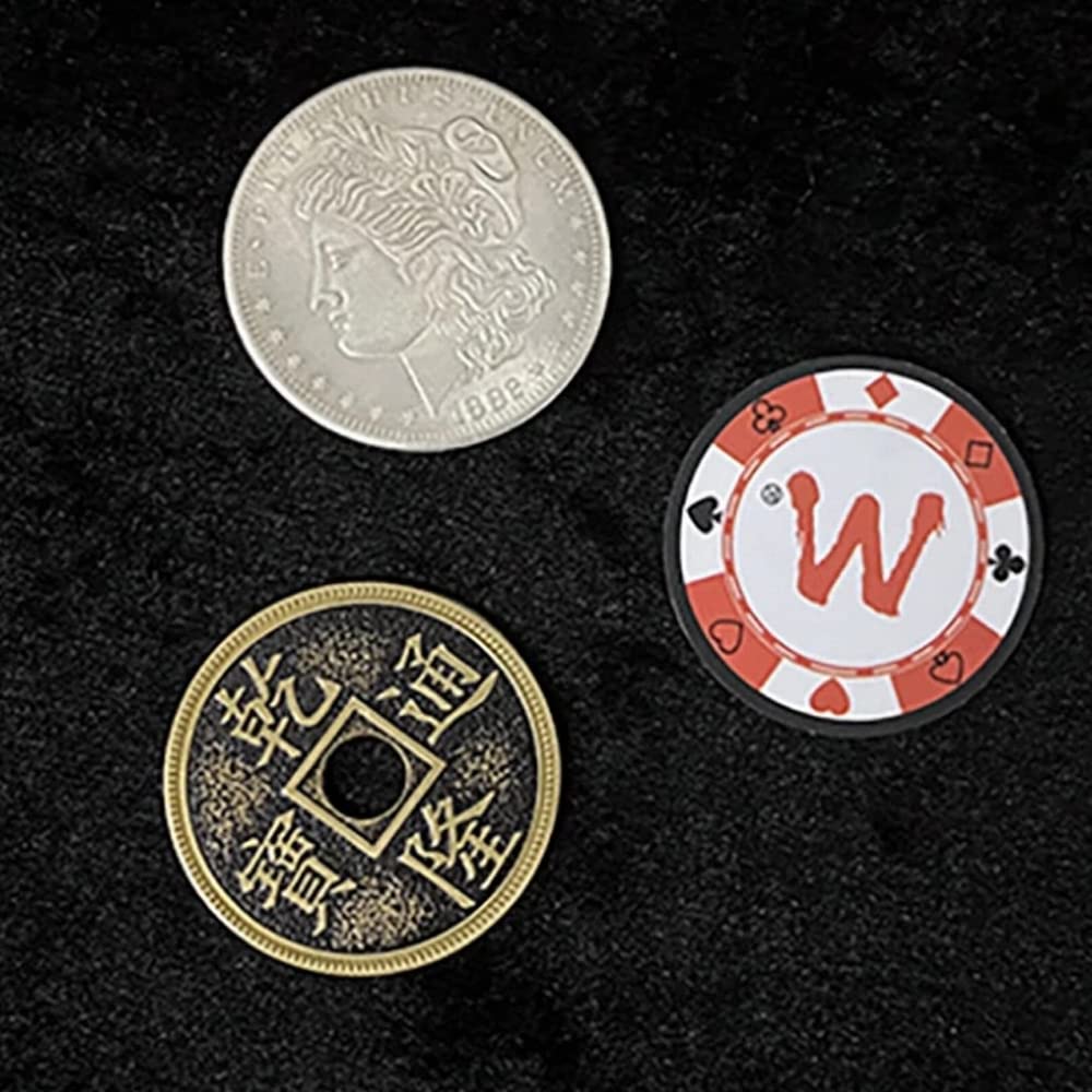 ZQION PCC Trio por Oliver Magic Classic CSB Moneda Set Cerca Trucos de Magia Monedas Magia Trucos Magia Moneda Producción Desapareciendo
