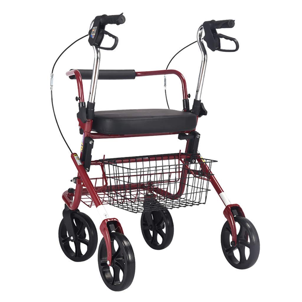 Wózek na zakupy dla osób w podeszłym wieku Skuter Osoby w podeszłym wieku Walker może siedzieć złożona antypoślizgowa laska ze szpitalem, kulami interesting