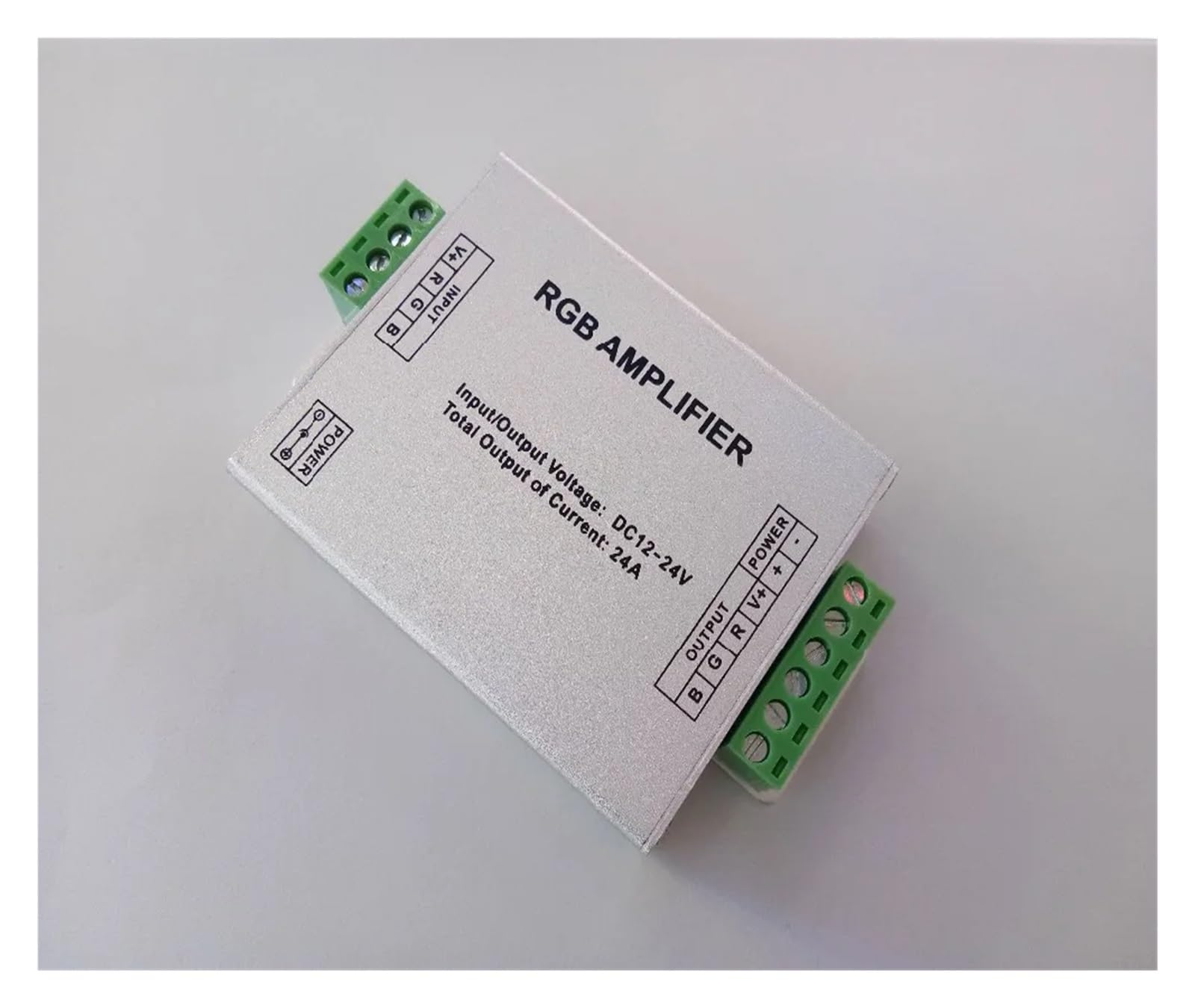 Sterownik wzmacniacza sygnału RGB 12 V/24 V 24 A, kompatybilny z paskami świetlnymi SMD 3528, 5050, 5630 5730