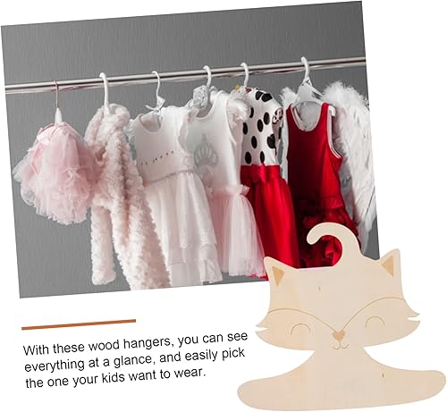 Miniatura 6 de Hohopeti 10 ganchos en forma de gancho antideslizante de madera para niños, organizadores de utensilios de clo, para bebés, bebés, bebés, bebés,