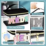 Geetery Meds Travel Bag Black, Meds Chenille Letter Clear - Image 4