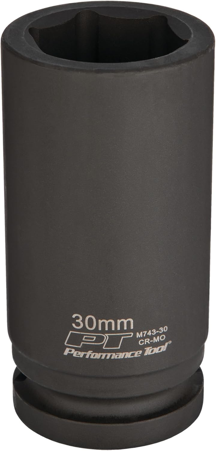 Performance Tool M745-44 1 In Drive 1-7/8 in Impact Socket for Heavy-Duty Automotive Repair and Maintenance