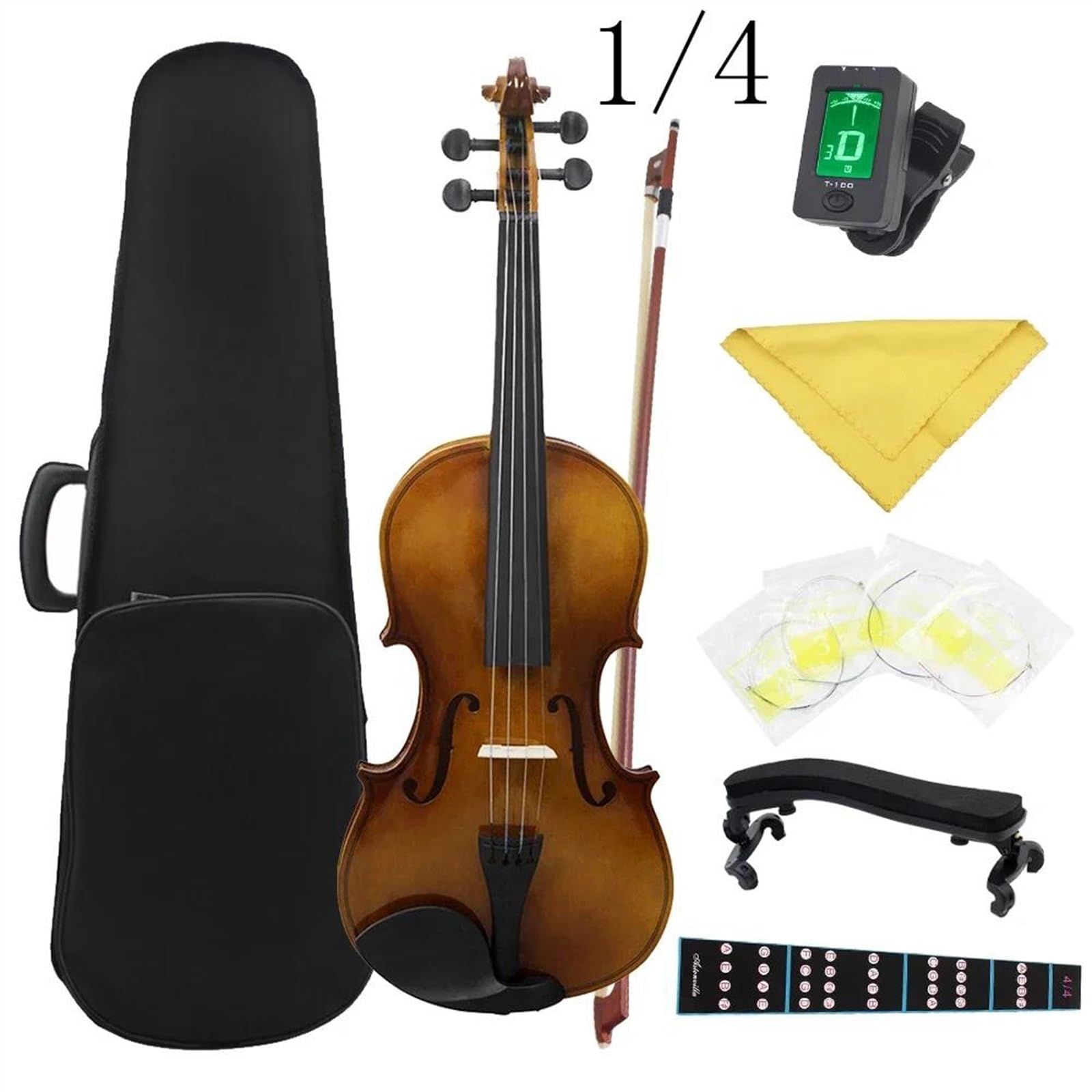 Violine 4/4 Violine In Voller Größz Lindenholzplatte Mit Etui(1-4 Set)