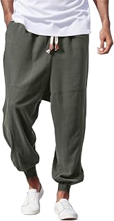 rtdgcv Black Elastic Pants Casual Men Leggings Japanese Retro Loose Solid Color Pants Sports Pants