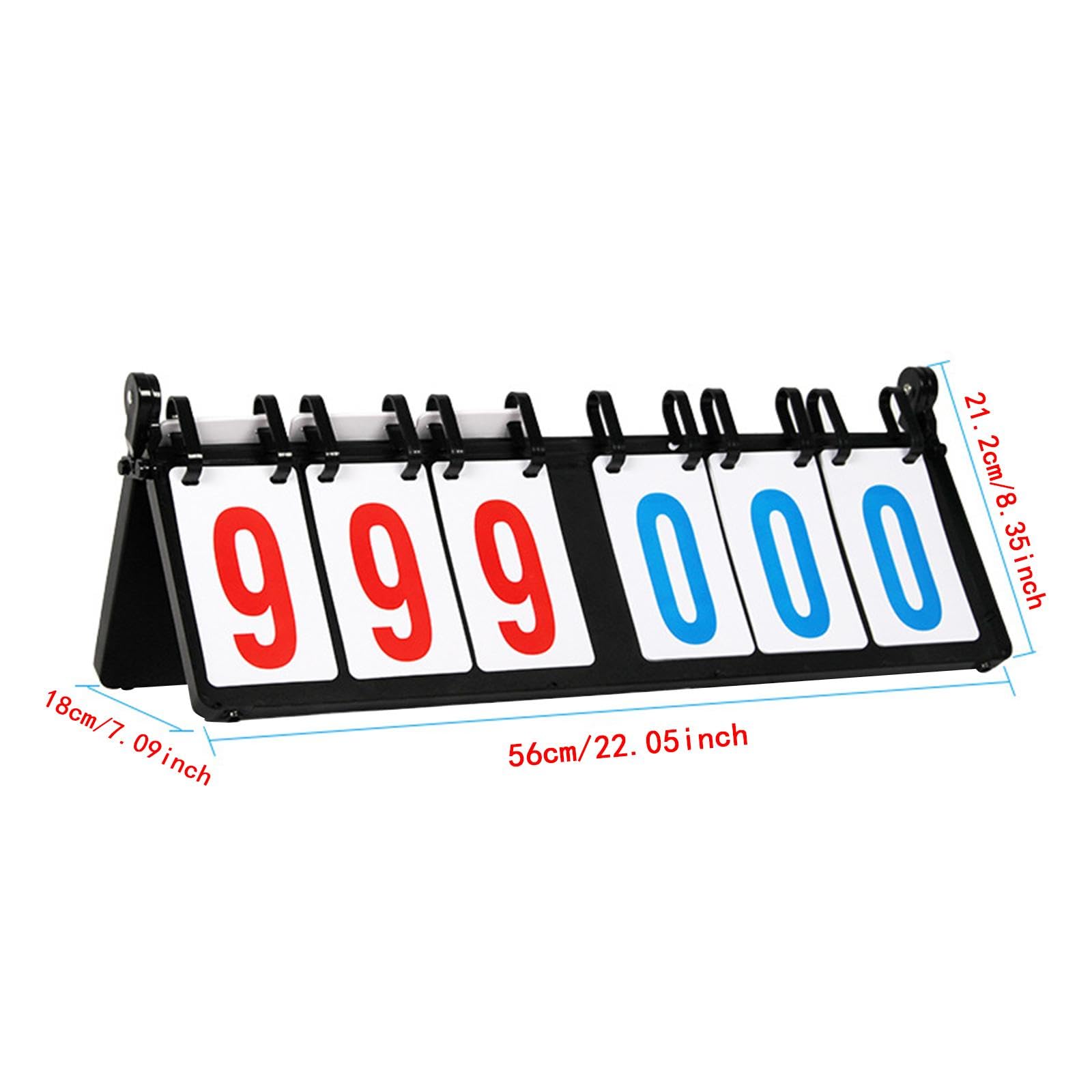 Yiju Flip Scoreboard Score Counter 6 Digit Portable Score Keeper Score Flipper for Badminton Basketball Baseball Sports Games