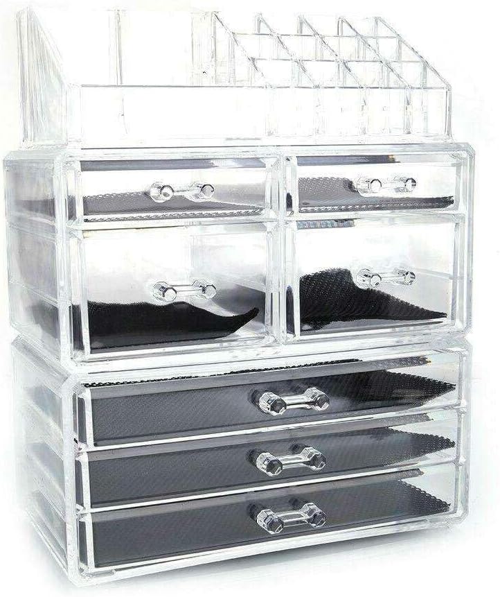 LKOP Acrylic Cosmetic Makeup Organizer Jewelry Drawer Storage Display Case Durable Cosmetic-display-cases Makeup organizer Bathroom organizer Makeup bag Storage cabinet Bathroom storage Makeup v