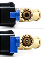 Vista 5 de QWORK Válvula automática de tanque de gas con enchufe estadounidense, adecuada para tanques de gas, patas de goteo y componentes del sistema de aire